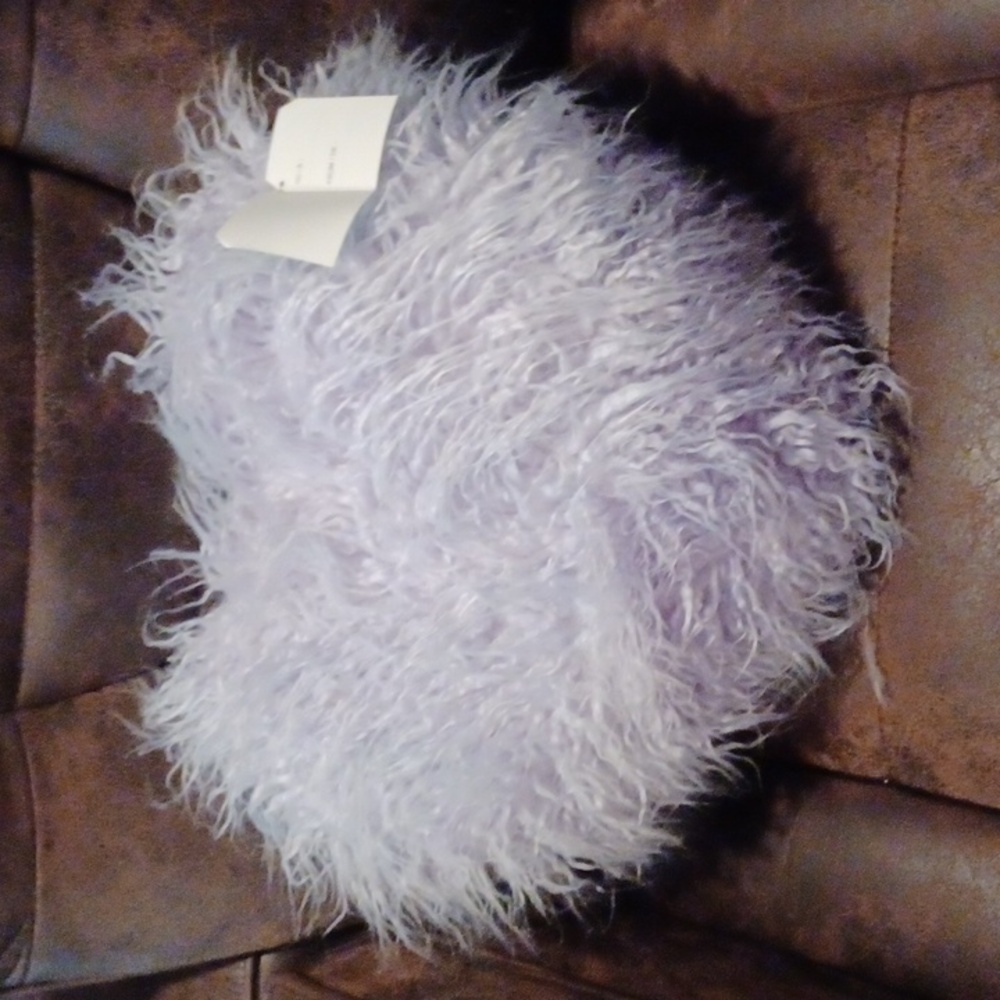 4/$40 New Fluffy Light Purple Heart Throw Pillow - Medium Size